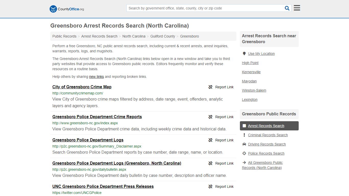Arrest Records Search - Greensboro, NC (Arrests & Mugshots) - County Office